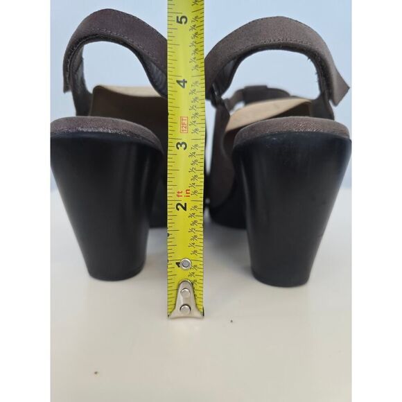 Croft & Barrow Shay Heels 8M Taupe Slingback Caged Peep Toe Ortholite Shoes - Picture 4 of 7